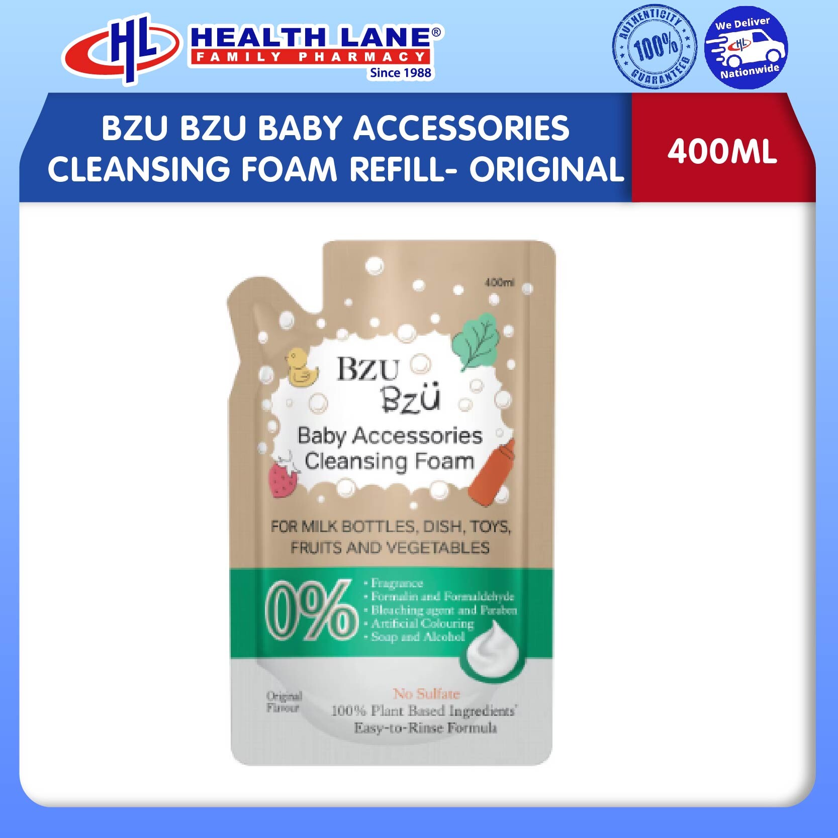 BZU BZU BAYI ACCESSORIES CLEANSING BERBUIH REFILL (400ML) - ORIGINAL